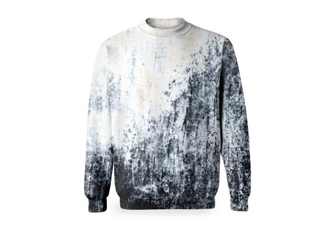 Black and White Grunge Acid Stain Sweater