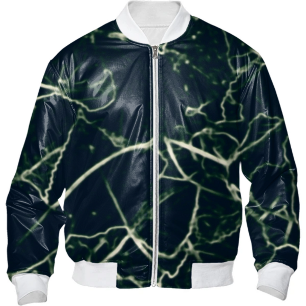 Neon Silhouette Leaves Print Pattern
