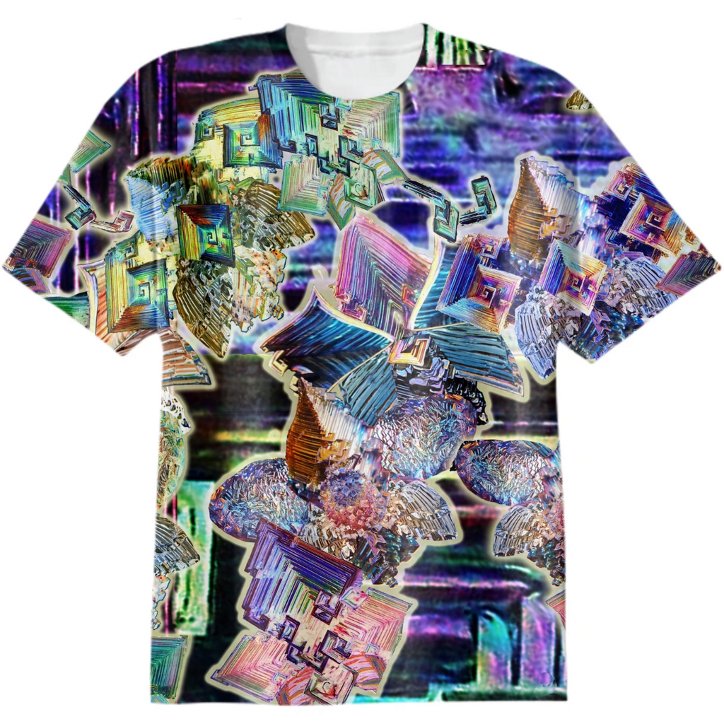 orchid, bismuth, mineral, plant, multicolored, endless pattern