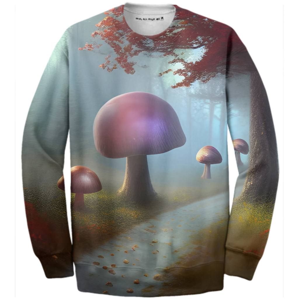 Enchanted Mushrooms Cotton Sweatshirt