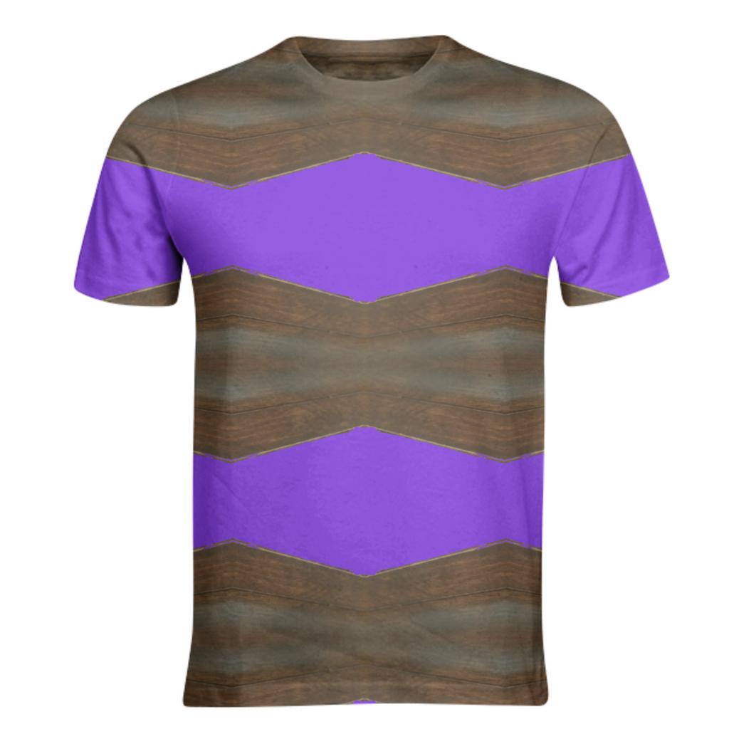 Purple and Wood Geometric