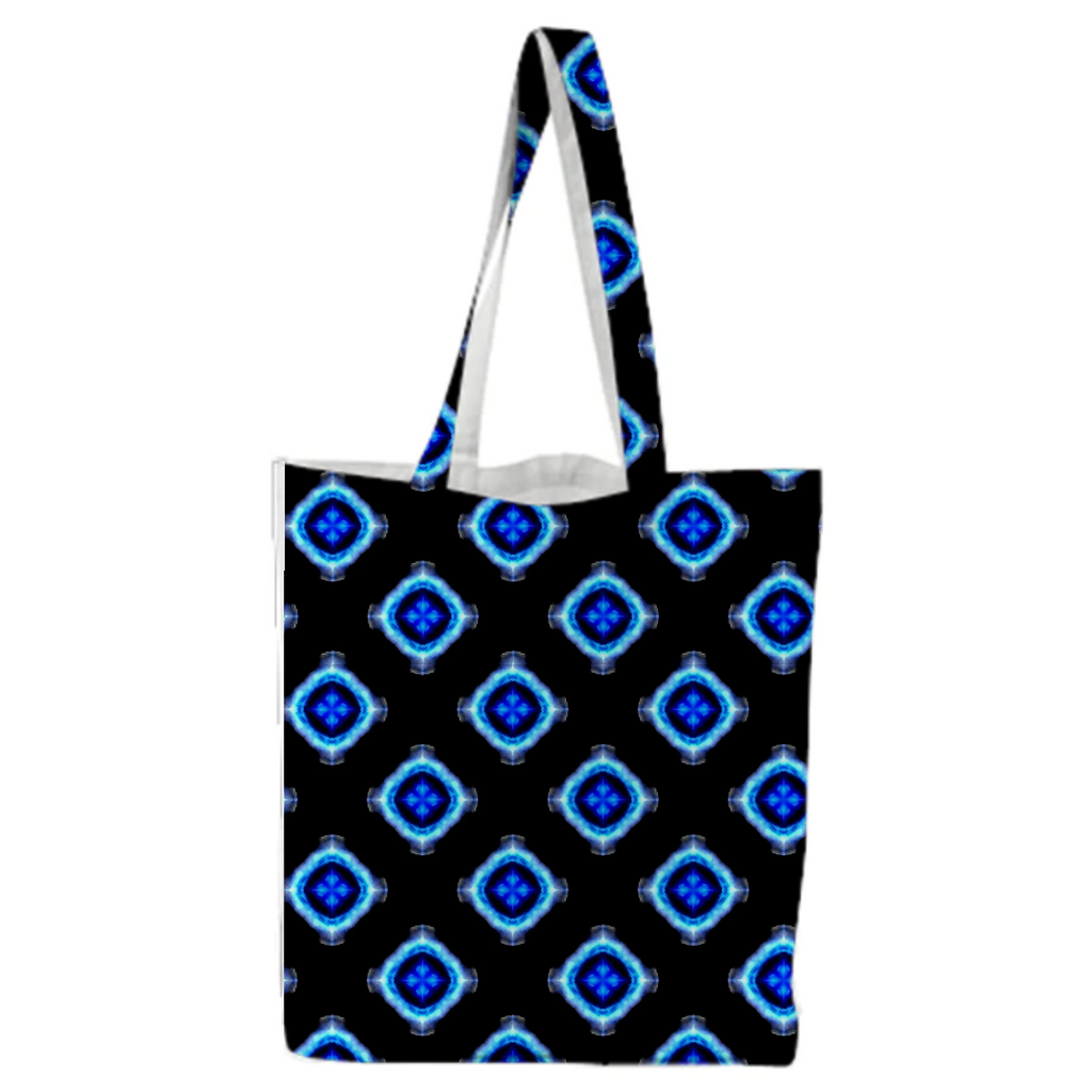 Blue on black repeat pattern