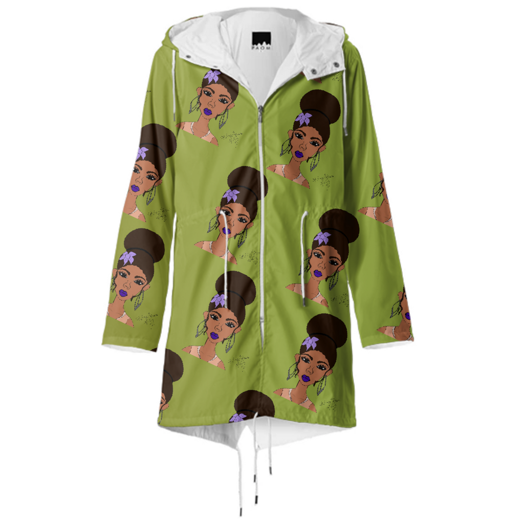 Girl with the flower raincoat