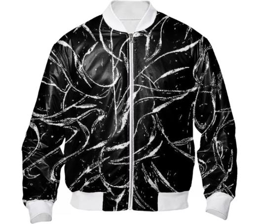 T O K Black Bomber Jacket
