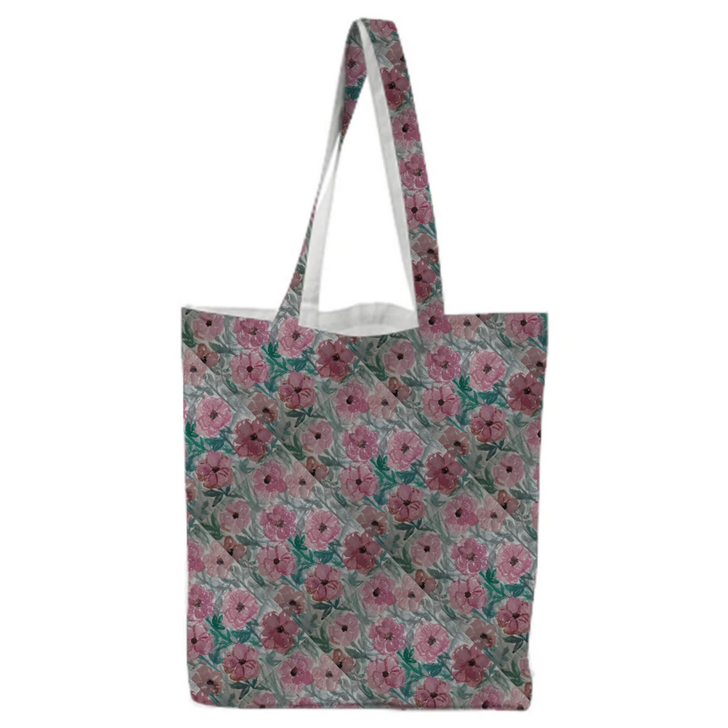 My Watercolor Pink Flower Design Tote