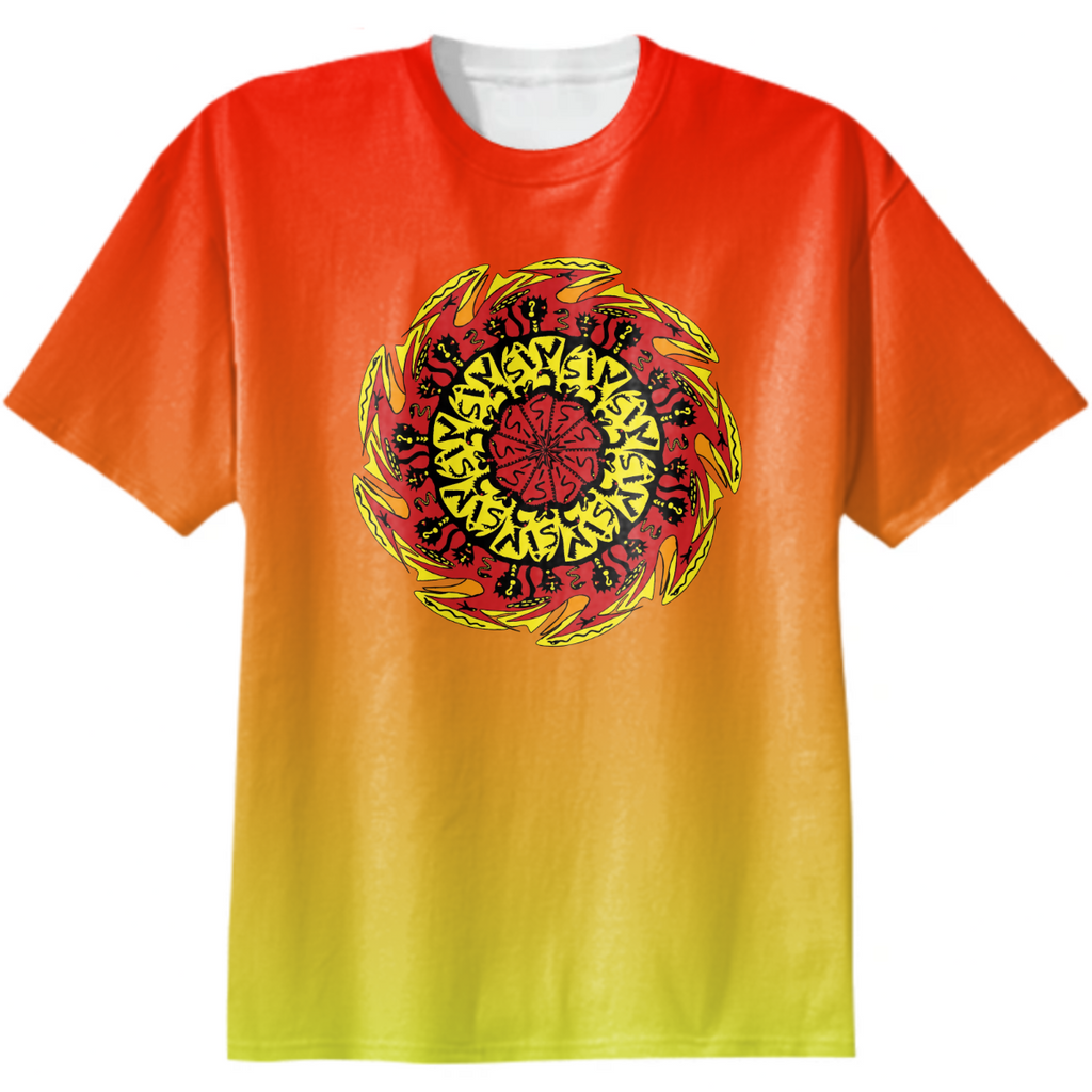 Sin and doubts pattern mandala wirh Hell Gradient