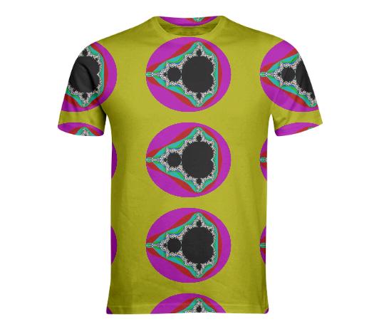 Yellow Mandelbrot Fractal T Shirt