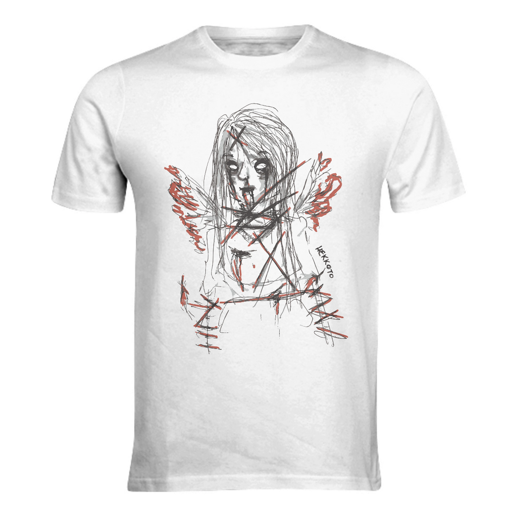 Fallen angel demon spooky horror creepy edgy depression mental health shirt