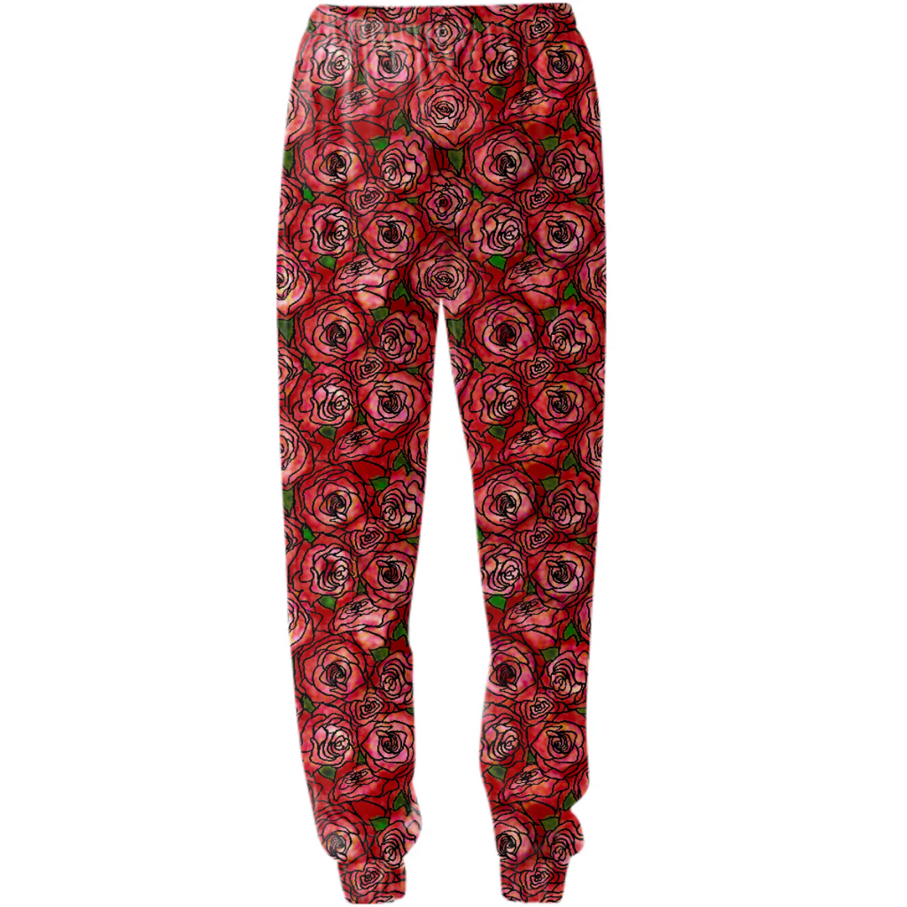 Red Roses Sweat Pants