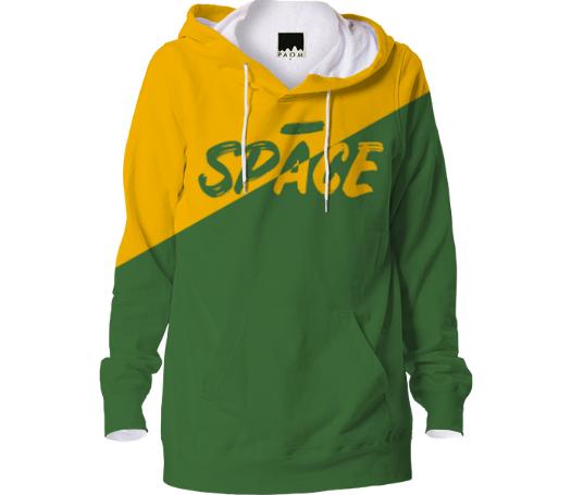 Negative Space Hoodie Yellow and Green