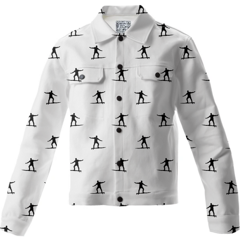 Surfing Motif Graphic Print Pattern