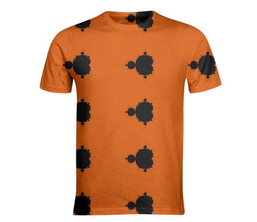 Orange Background Mandelbrot T Shirt