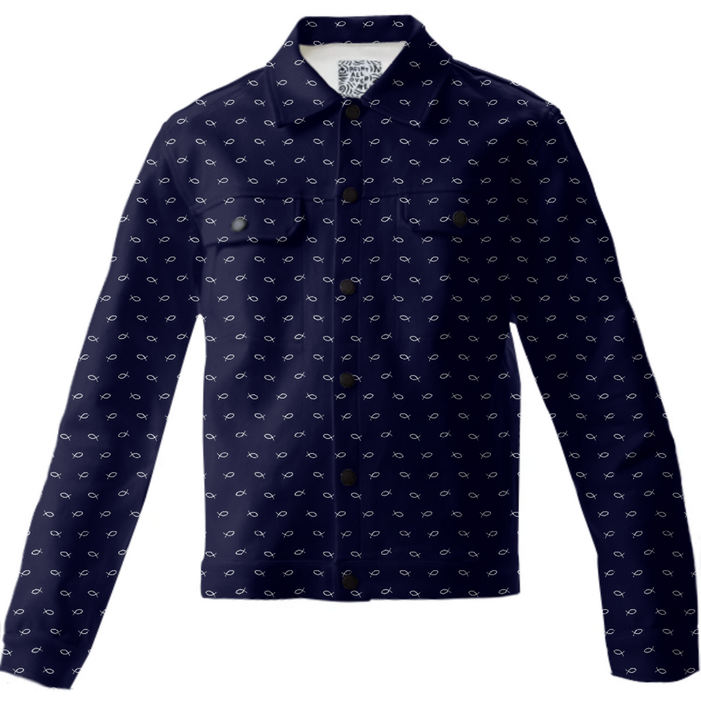 Navy Ichthus Coat