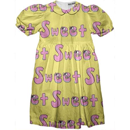 Sweet is fenton s Queen illustration pattern kids party dress