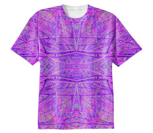 Hot Pink and Purple Abstract Branch Pattern