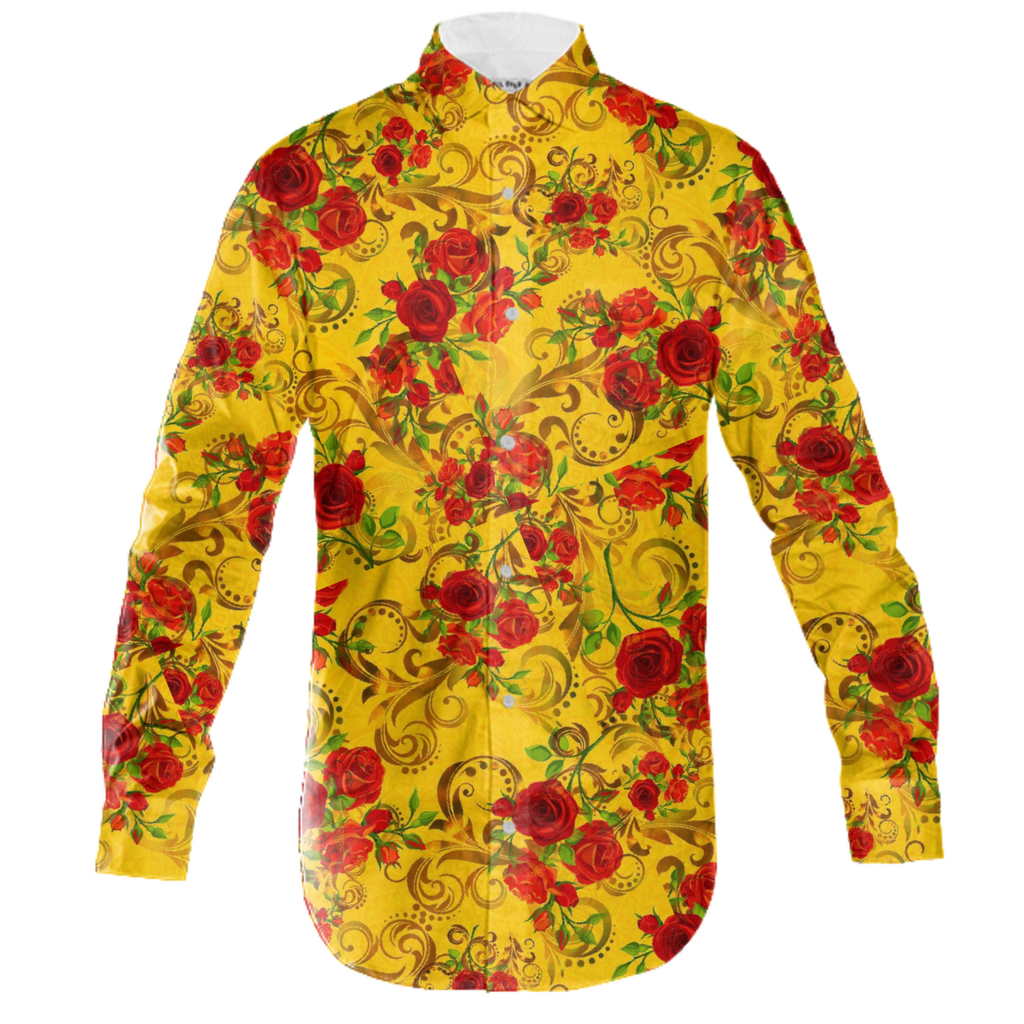 Yellow red roses