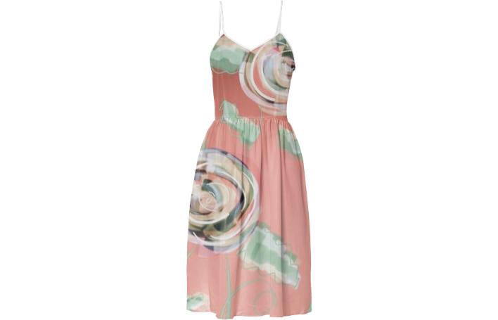 Salmon Rose Dress