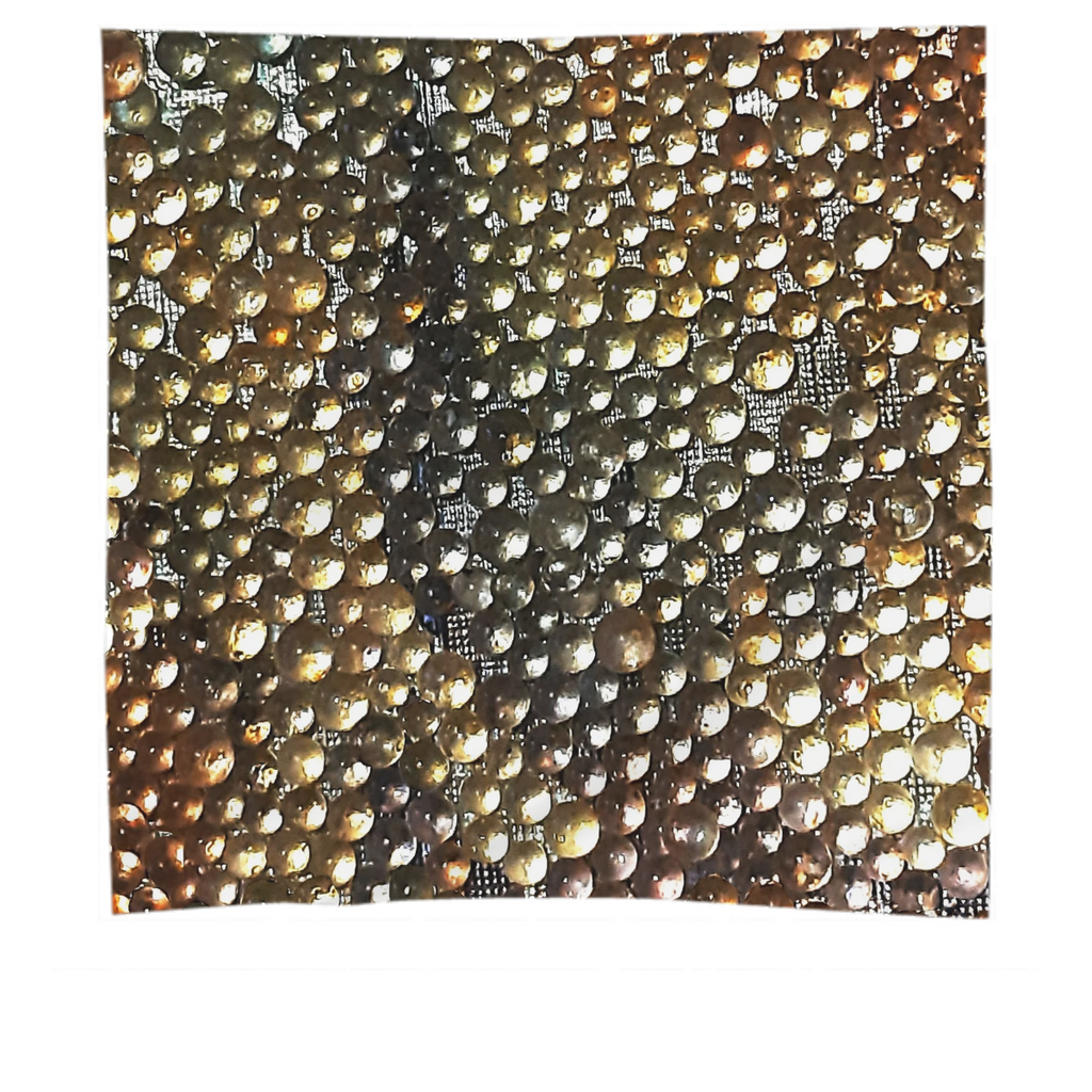 caviar gold, green, brown pattern, endless minimalism, monochrome, glow, circles, bubbles, gold