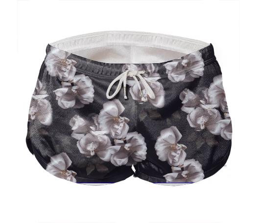 Floral Noir Short Shorts