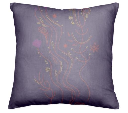 Luxury designers PILLOW Embroidered edition Purple
