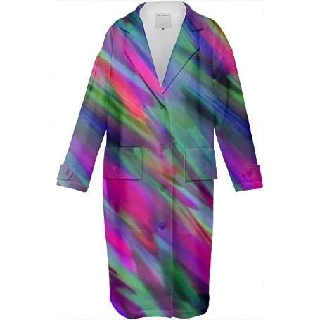 Colorful digital art splashing G400 NEOPRENE TRENCH