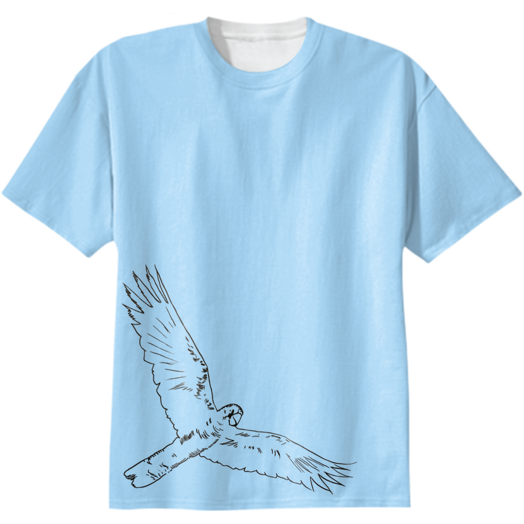 Glossy Black Cockatoo Pale Blue