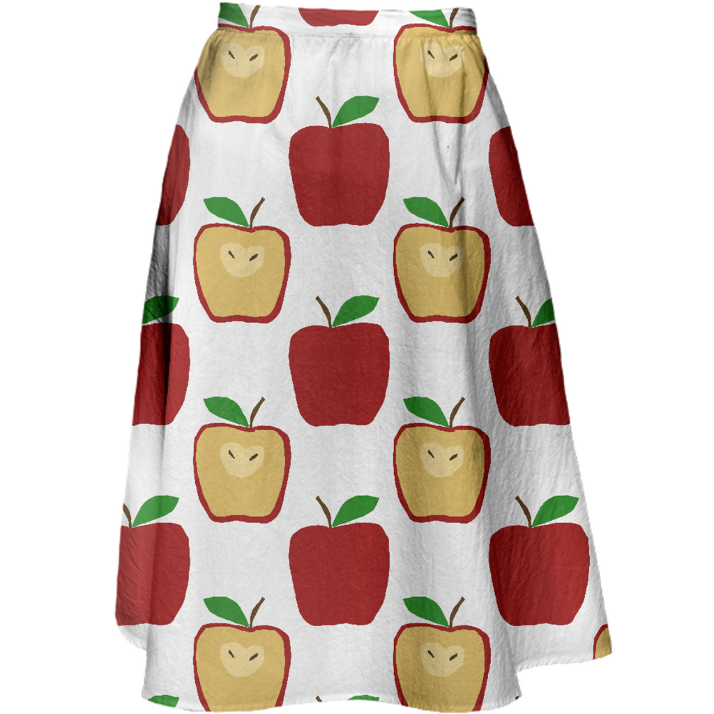 Apple Polkadots Midi Skirt