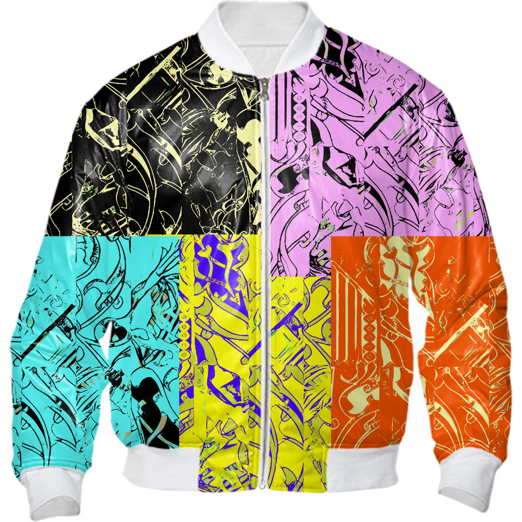 Black Purple Yellow and Orange