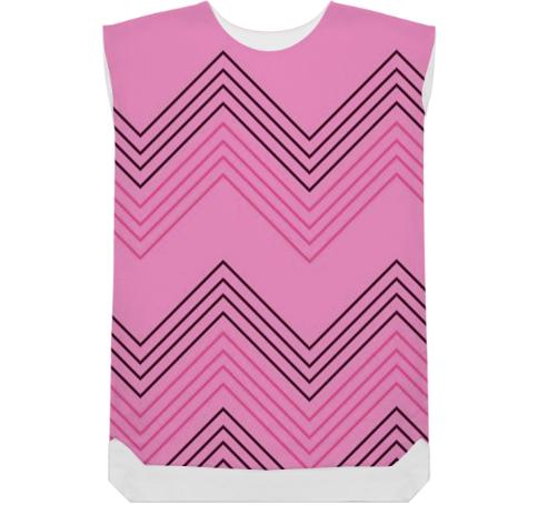 Shift Dress with Stripes PINK