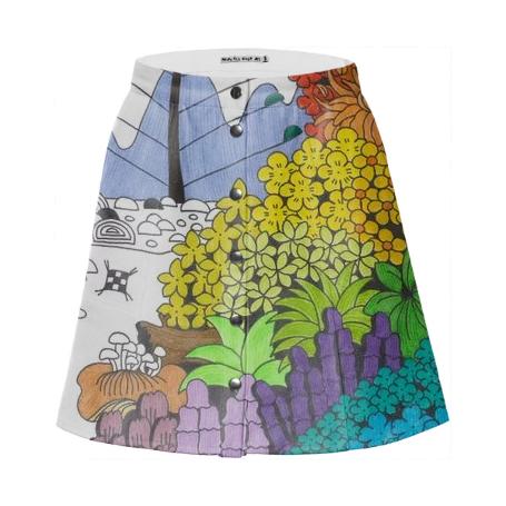 Unfinished Wonderland Mini Skirt