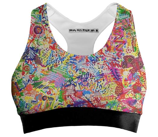 Super Splatter Sports Bra