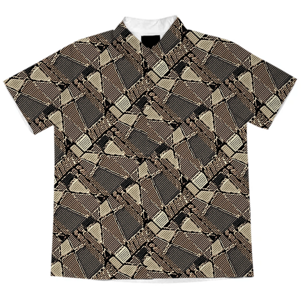 Brown Geometric Camo Design