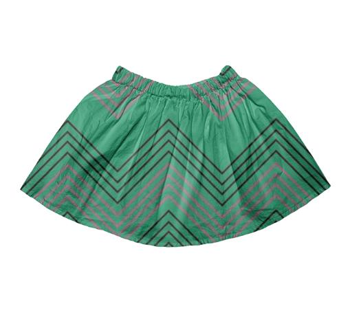 Kids designers Skirt green with Stripes