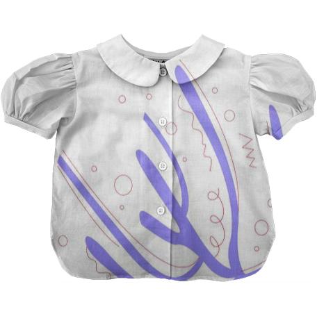 Kids designers Blouse Purple art Coral