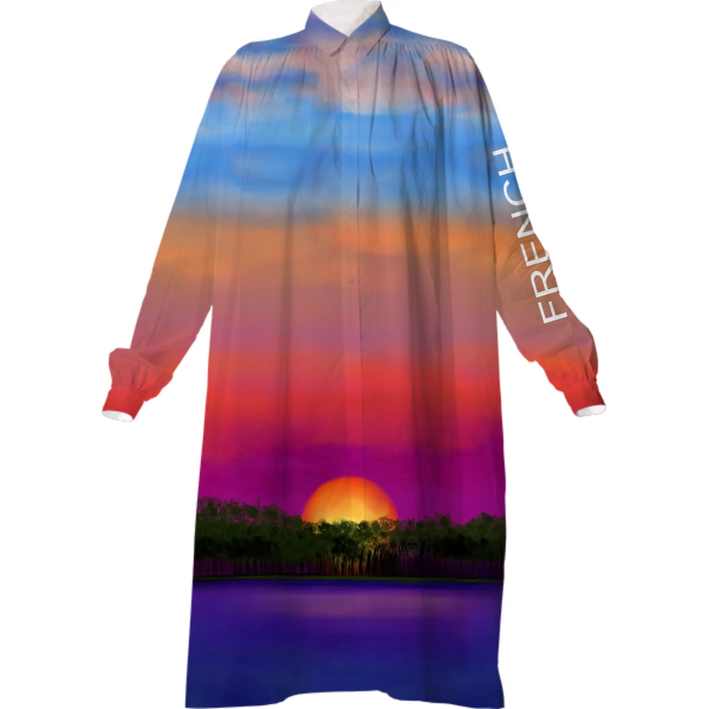 French Sunset Oversized Button Down
