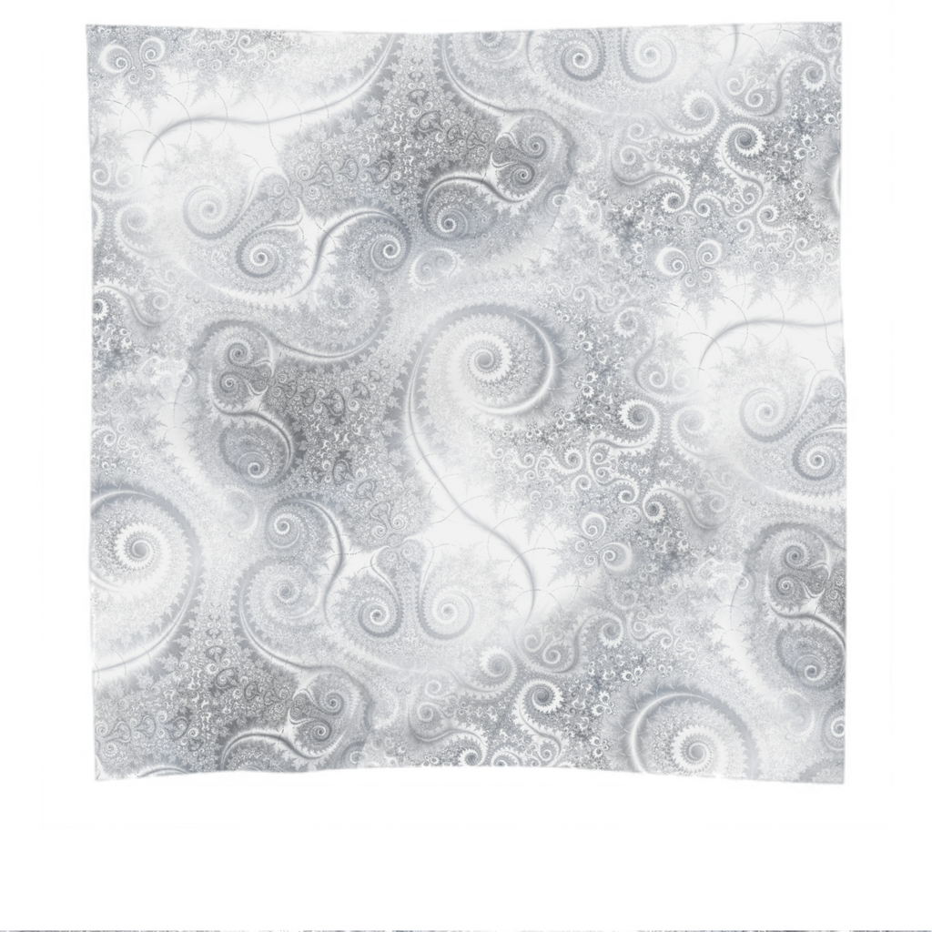 Silver White Swirls and Spirals Pattern