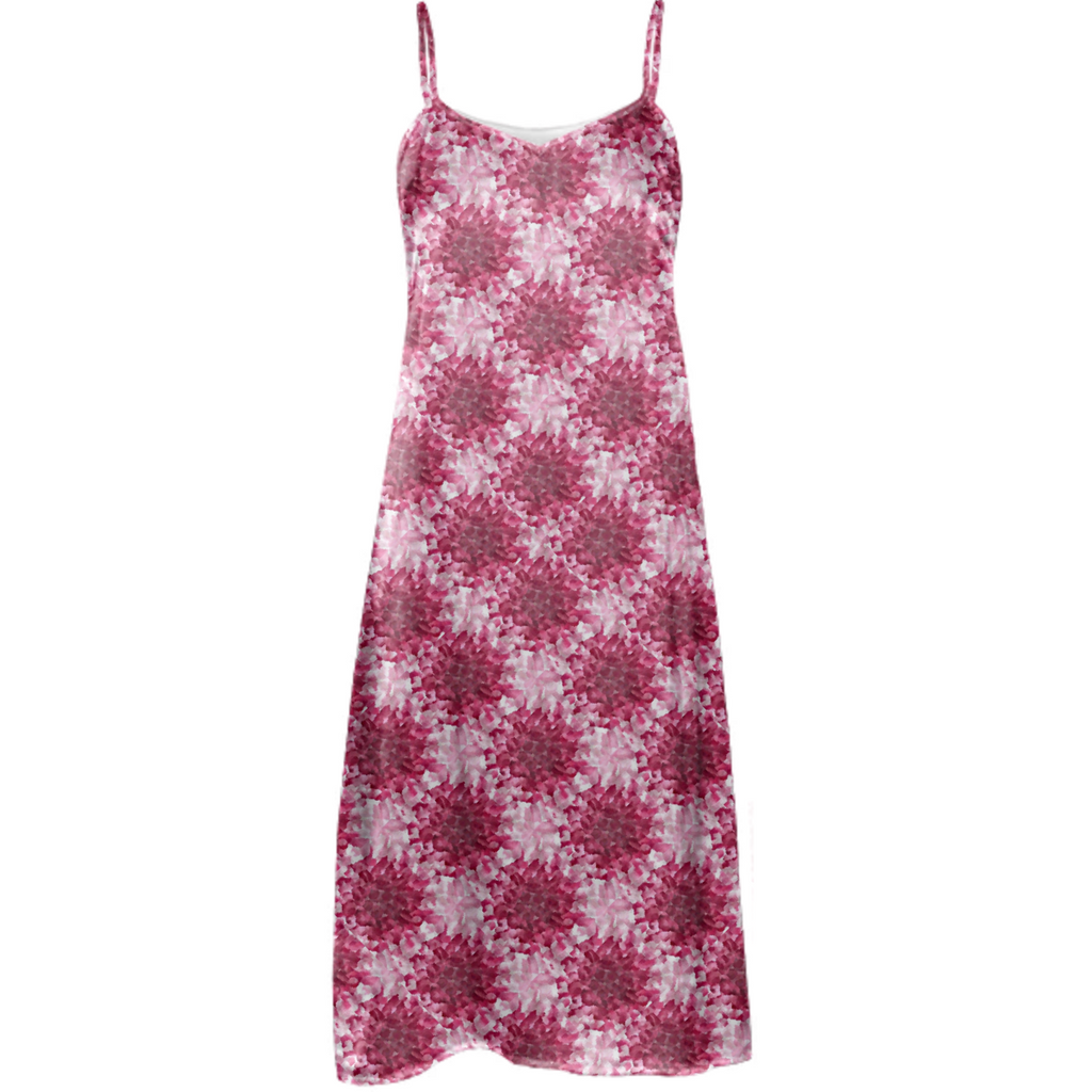 Pixeled Petals Slip Dress