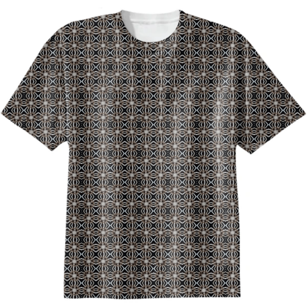 Dark Grunge Geometric Print Pattern
