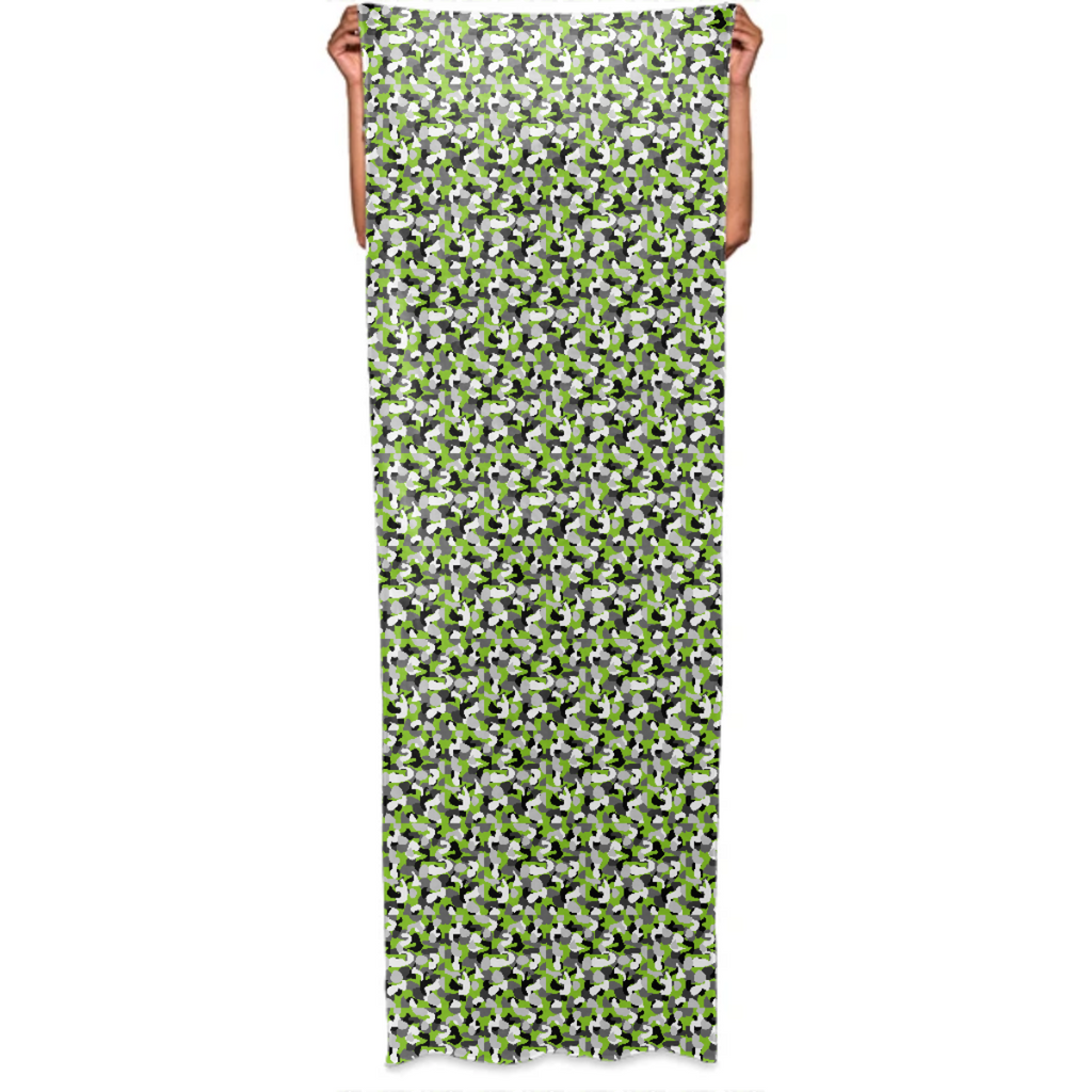 LIME CAMO WRAPPING SCARF