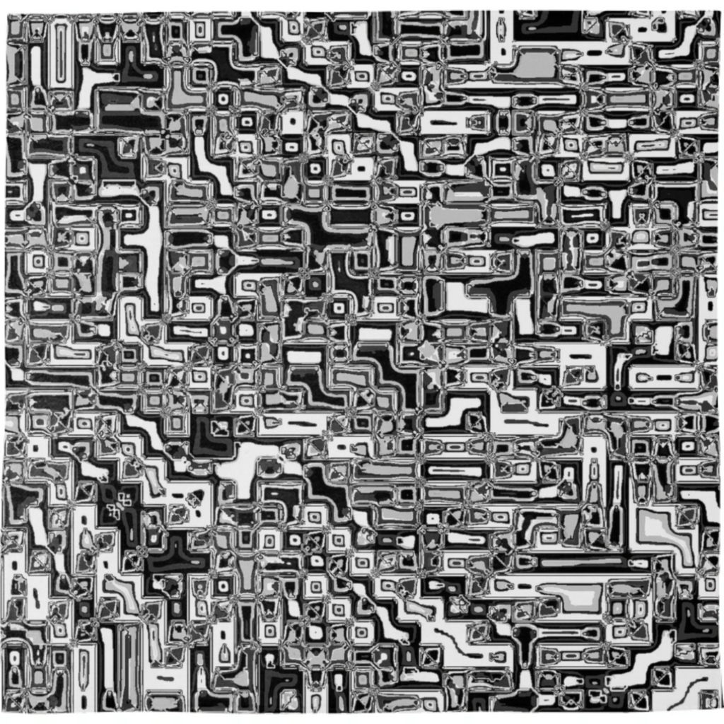 squared white black