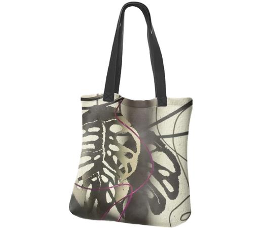 monstera neoprene tote