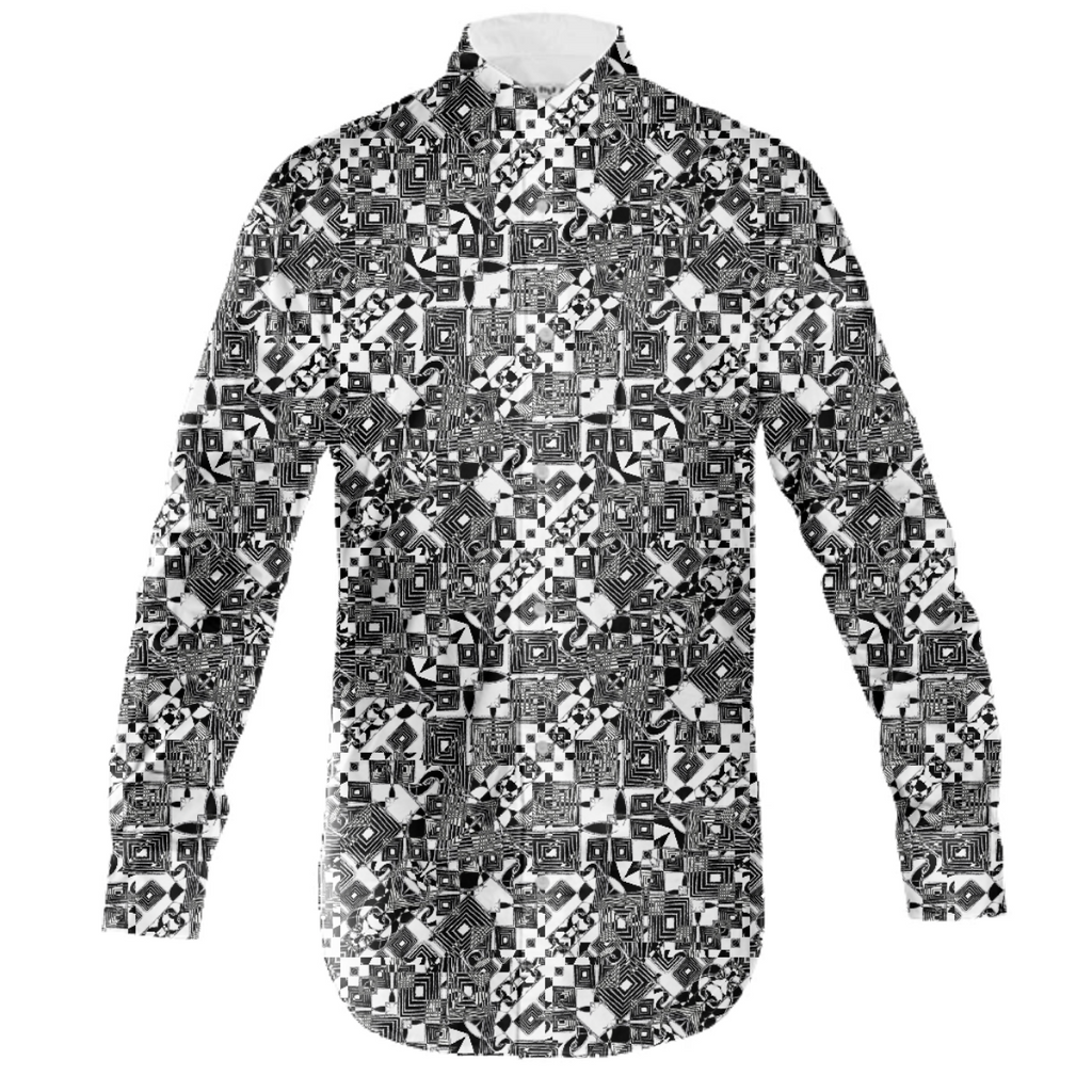 Black and White Geometric Print