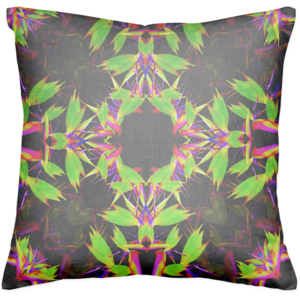 Holographic flower pillow