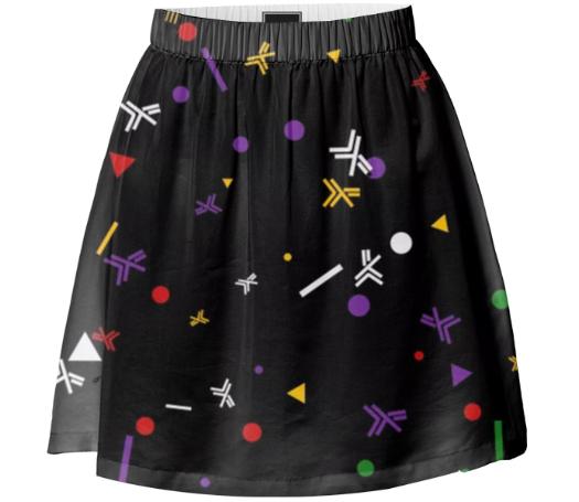 RetroHaskell Black Inka Summer Skirt