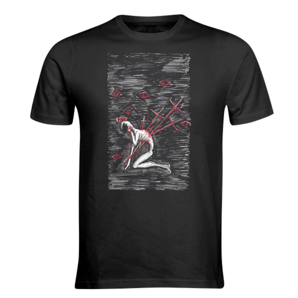 Suffering demon spooky horror creepy edgy depression mental health sad shirt