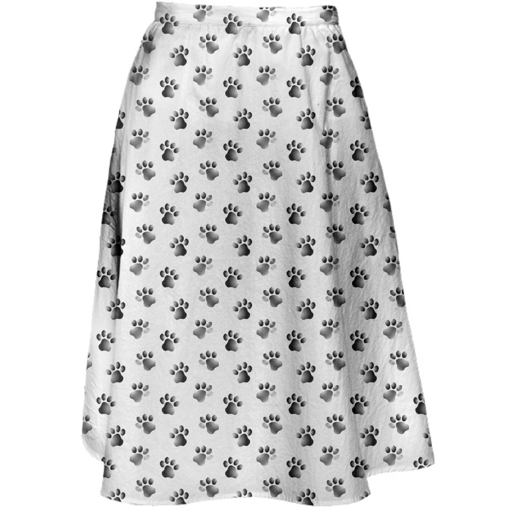 Black and White Dog Cat Paw Prints