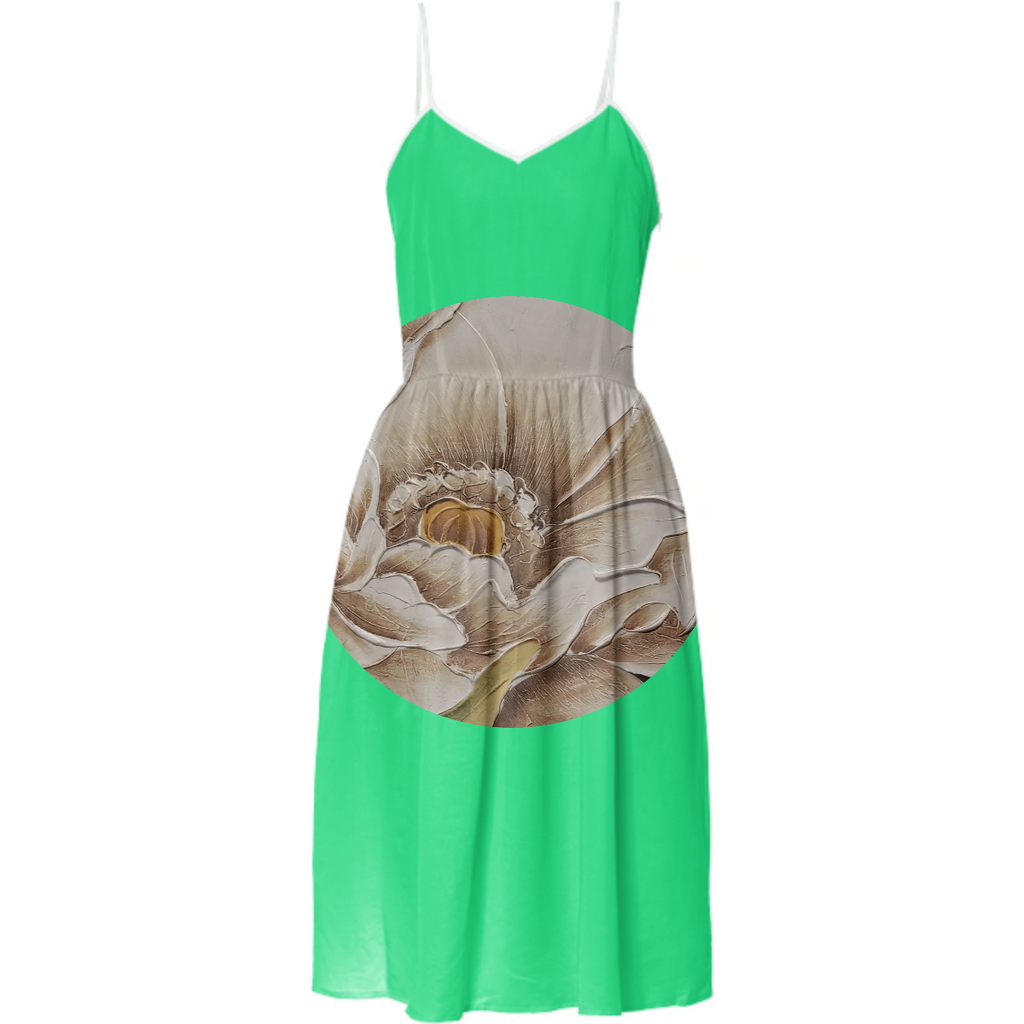 Sun dress brown flower