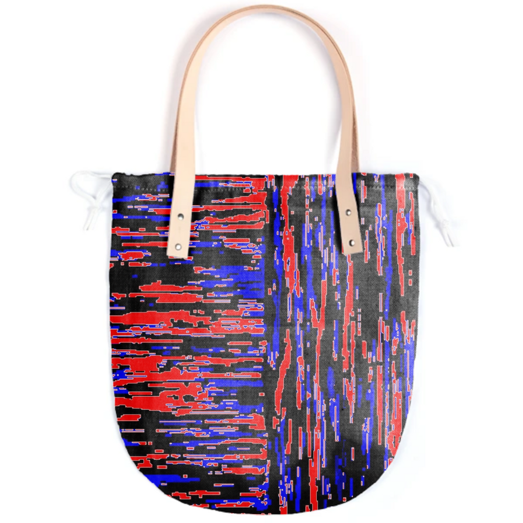 red blue lengthwise cross