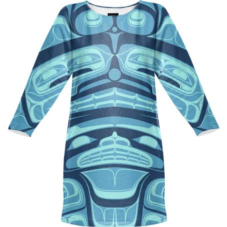 Spring blue Watches Water Sweat Shirt Dress