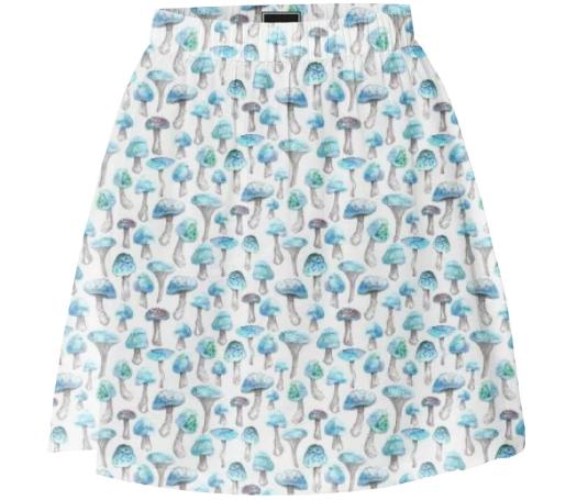 Blue Shroom Summer Skirt